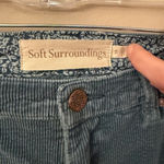 Soft Surroundings Soft‎ Surroundings Corduroy Straight Leg Pants Blue Size 12 Photo 1