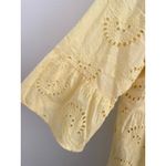 Source Unknown Yellow Eyelet Maxi Dress 100% Cotton Lined Medium Photo 2