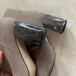 Steve Madden Suede Like Wood Like Ankle Heels Sz 7 Photo 2