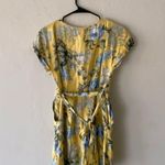 Mango yellow blue floral short sleeve romper Photo 8