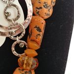 Unique Boho Tribal Silver Bead Necklace Large Silver Earrings Set Photo 3