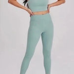 Girlfriend Collective Mint Green High Rise Crop Leggings Photo 0