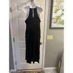 BCBGeneration Women Black Plunging V-Neck Pullover Keyhole High Low Midi Medium Photo 5