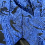 NWOT Frascara blue black evening dress prom gown midi high low mesh floral Size 6 Photo 6