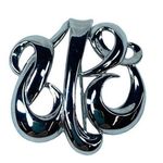 Monet Vintage Geometric Swirl Open Work Weave Silver Tone Jewelry Pin Brooch Photo 0