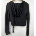 Everlane Eileen Fisher Organic Linen Knit Graphite Hooded Wrap Cardigan XXS NWT Photo 6