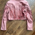 Faux Suede Fringe Jacket Blush/Pink Pink Photo 6
