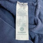 Sundry  Navy Blue Puff Sleeve Sweatshirt Pullover Size 1 (Small) Made in USA Photo 9