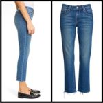 Trave Bradshaw Low Rise Slim Crop Jeans in Sweet Emotion Size 28 Frayed Hem Blue Photo 4