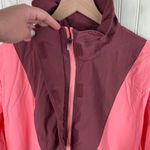 Reebok NEW Women’s Focus Track Jacket Wild Ginger Pink Color Block Size Medium Photo 3