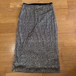 Anthropologie  Maeve Anina Shimmer Preppy Holiday Cheetah Whimsigoth Midi Skirt 6 Photo 1