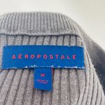 Aeropostale  Gray Ribbed Crewneck Crop Top Sweater Size M Photo 4
