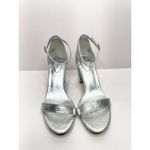 Bandolino Sandals Womens Size 5.5 Silver Open Toe Ankle Strap Block Heels Photo 3