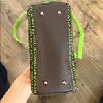 Von Dutch Y2K  Bowling Bag Brown with lime Green Satchel Crossbody logo print Photo 3