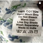 Daughters of India Kyra Mini Dress Size S Puff Sleeve Cotton Azure Floral Print Blue Photo 15