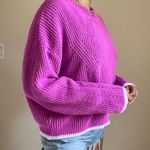 John + Jenn  by Line (Revolve brand) Mylo Rib Crewneck Sweater in Pink Cadillac Photo 14