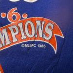 VTG 1986 New York Mets World Champions T Shirt Retro MLB Womens M Single Stitch Blue Size M Photo 2