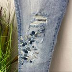 Silver Jeans Silver Blue Embroidered Floral Izzy Skinny Ankle Jeans 27 Photo 6