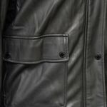 Calvin Klein - Faux-Fur-Collar Faux-Leather Bomber Coat Photo 12