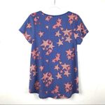 LuLaRoe Classic T Blue Red Striped Star Print Top Photo 2