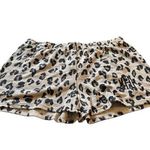 MarleyLilly Terry Lounge Shorts Leopard Print Elastic Waist Casual XL NWT Photo 7