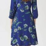 Hobbs London Marietta Midi Dress Blue Floral Womens Size US 2 AZURE APPLE GRN Photo 1
