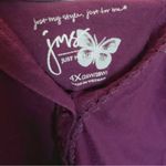 Just My Size  Womens Plus Burgundy Ruffle Polo 4X Photo 1