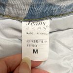 Light Wash High Rise Straight Leg White Floral Print Jeans NWT Medium 60s Hippie Blue Size undefined Photo 6