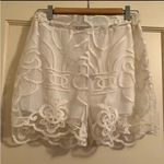 Italian High Waisted Lace Shorts OS White Size one size Photo 0