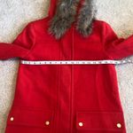 J.Crew Red Chateau Parka With Faux Fur Hood Womens Size 0 Winter Coat Jacket Photo 11