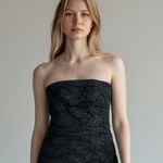 Luna VTG  Womens 10 Black Lace Bustier Top 90s Goth Whimsigoth Coquette Strapless Photo 0