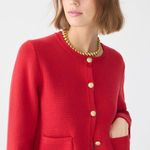 J.Crew Women's Emilie Sweater Lady Jacket in Red Size 2X LIKE NEW Photo 1