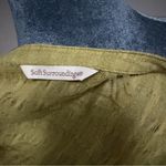 Soft Surroundings  Chartreuse Linen Crinkled Gauze Button Shirt Top Womens Large Photo 5