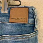American Eagle  stretch distressed denim skirt sz 4 cowgirlcore concert festival Photo 3
