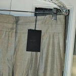 NWT Pringle Of Scotland Womens Flay Gray Curved‎ Top Solid Ankle Pants 10 Photo 2