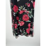 24 Seven Womens Black Floral Maxi Dress Lined Size L Dark Whimsigoth Fairy Y2K Size L Photo 2