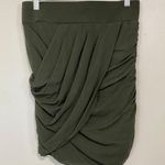 EXPRESS Women’s Draped Knee Length Skirt Green Size Small Photo 0