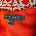 Suzy Shier XL SUZY SHEIR Sleeveless Drape Neckline Faux Wrap Geometric Print Dress Photo 4