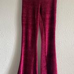 Free People  So Charming Velvet Flare Pull-On Pants Size XS BurgundyRed Photo 1