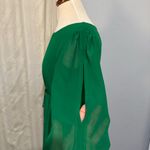 Enfocus Studio Women Green Boat Neck Long Puffy Sleeves High Photo 5