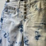Veronica Beard NWT Debbie high rise secret skinny jeans blue white tie dye acid Photo 2
