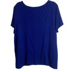Chico's Size 3 XL The Ultimate Tee Royal Blue Pocket Shirt Casual Short Sleeve Photo 1