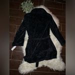 Capellini New York black on black animal print plush robe sz XL Photo 4