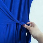 Emma & Michele Emma & Michelle‎ Petite Royal Blue Faux Wrap Romper Photo 1