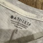 Athleta  Grey and White T-Shirt Large Photo 1