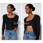 Jonathan Simkhai Iggy Puff Sleeve Cardigan Silver Size XS Photo 1