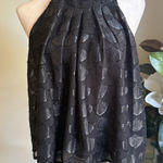 ASTR The Label black sheer lined sleeveless shimmer halter top shirt boho y2k Photo 0