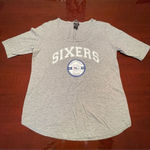 Gameday Couture Philadelphia 76ers Sixers Women’s Large Grey designer T Photo 2