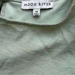 Moon River  Mini Bubble Sleeve Dress. Size M sage green Photo 7