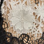 Naeem Khan Black White Nude Floral Lace Long Sleeve Mermaid Dress sz 10 NEW Tags Photo 9